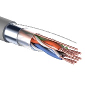 Кабель витая пара PROconnec F/UTP, категория 5e, PVC, 4PR, 24AWG, внутренний, серый, 305 м